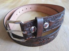 Wechselgürtel Echt Leder USA Gürtel Westernstyle Floral geprägt