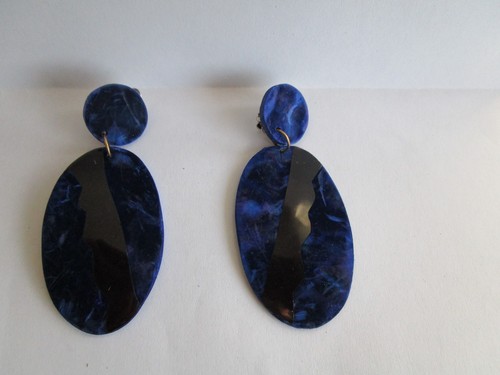 Grosse ohrclips dunkelblau - grosse,