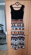 Kleid samt schwarz - kleid,, bunt