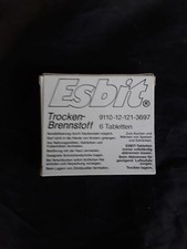 5x BW Original ESBIT Tabs  5 Schachteln  a6x14g Dampfmaschine Kerzenboot OUTDOOR