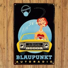 Blechschild Blaupunkt Autoradio Radio Nostalgie Vintage Metallschild TEL4156
