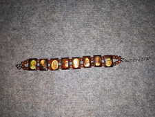 Holz Ikonen Armband stretching mit Ikonen der Heiligen-8 Bilder-(vorn Glasur)