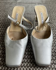 Bruno Magli Pumps Silber Größe 38 Riemchen Schuhe Abendschuhe