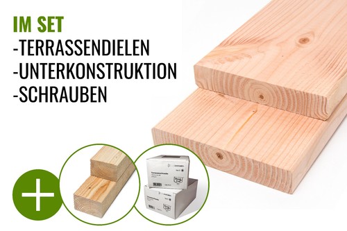 Terrassendielen lärche glatt - terrassendielen,