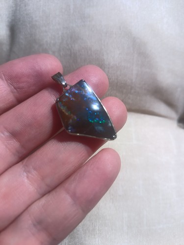 Opal anhänger 925er silber - opal,