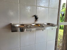 Futterstation, Futterbar, 3-teilig für Papageien in der Voliere