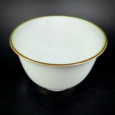 Wunderschönes Porzellan Schale 1. Wahl Meissen mit grünem Faden und mit Goldrand