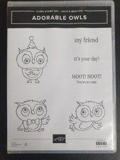 STAMPIN' UP! Gummistempelset ENTZÜCKENDE EULEN 6er Set Stempel Retired