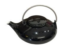 Arzberg Teekanne Teaworld TUNIS Rio schwarz  Design Ulrike Bögel 80er J.