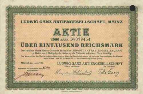 Ludwig ganz 1923 mainz - ag,