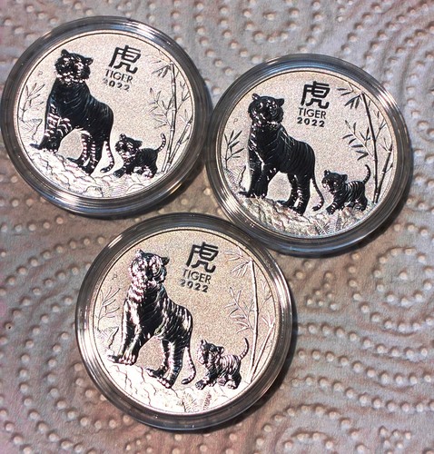 Silber australien - 3x, 1