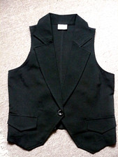 Weste Damen Anzugweste schwarz 38 V-Ausschnitt Businessweste ungetragen