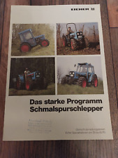 Original Prospekt Eicher Das starke Programm Schmalspurschlepper Traktor
