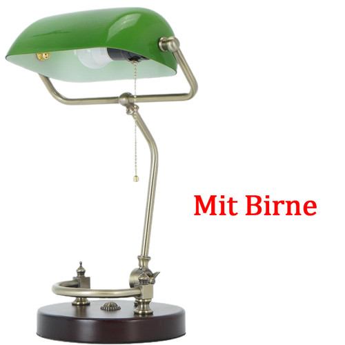 Bankerlampe mit glühbirne - bankerlampe,