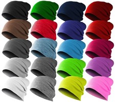 MSTRDS BASIC FLAP BEANIE Winter Strick Mütze Long Jersey Slouch MD KMA MasterDis