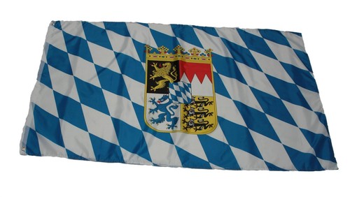 Flagge fahne bayern mit wappen - fahne,