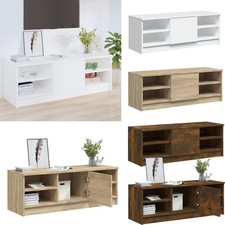 TV-Rack Fernsehtisch Lowboard TV-Regal, Shabby-Look, Vintage braun weiß grau