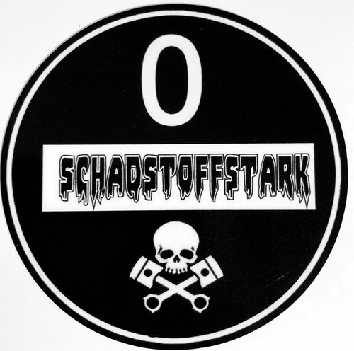 Schwarze feinstaubplakette - schwarze,
