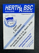 Landespokal Berlin 92/93 Hertha BSC Amateure - 1. FC Union Berlin, 12.11.1992