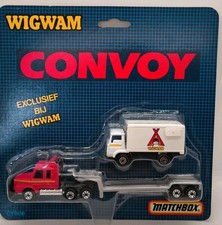 BIJ WIGWAM SCANIA TRUCK + DODGE TRUCK MATCHBOX CONVOY CY806 VON 1990 OVP BOX 
