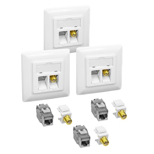 Cat6a netzwerkdose mit - 3x,