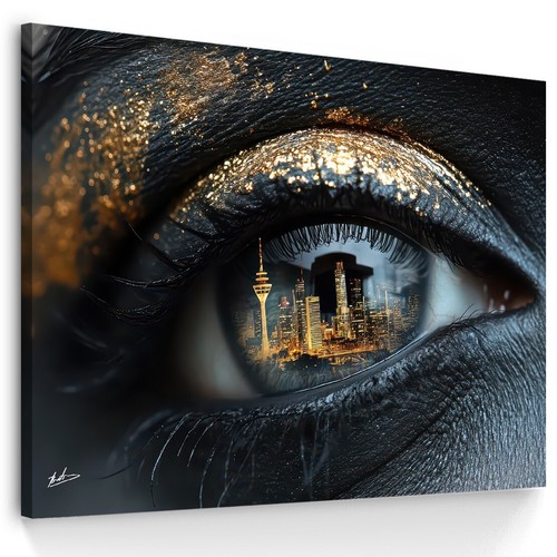 Leinwand bild auge düsseldorf - leinwand,