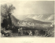 Bad Kösen Schulpforte Original Stahlstich Payne 1850