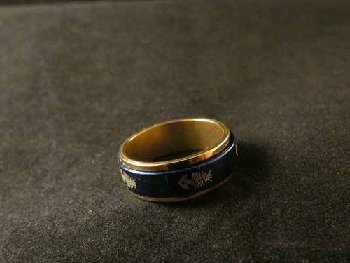 Fisch ring karat vergoldet - fisch,