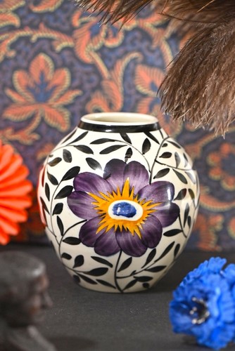 Schramberger majolika vase - schramberger, um