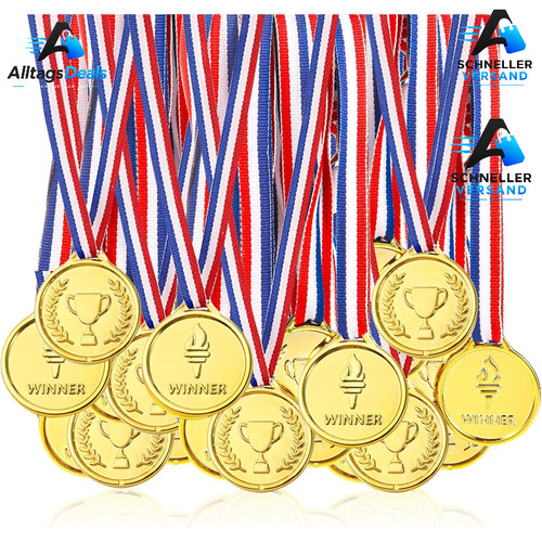 Gold medaillen kunststoff 100 - medaillen,