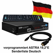 Sat Receiver MEDIAART-5 vorbereit Deutsche Senderliste FULL HD Digital HDMI USB