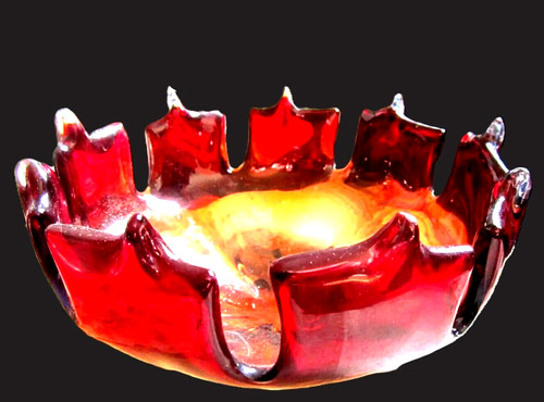 Schale murano glas inferno - schale, "inferno"