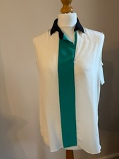 Cream 100% Silk Sleeveless