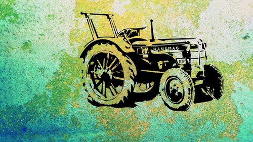 Wandtattoo traktor - wandtattoo:,