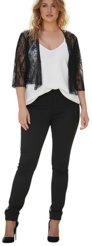 Damen schwarz spitze 4 - schwarz,