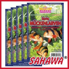 Rote Mückenlarven gezüchtet 5x 100g Blister  Frostfutter Fischfutter SAHAWA 