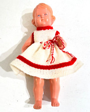 Vintage  Schildkröt Puppe Inge 29 cm mit gestricktem Kleid Schildkrötpuppe