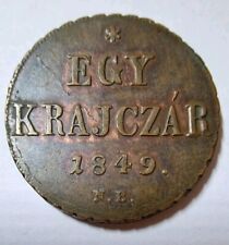 Egy Krajczar Ungarn 1849 NB Haus Habsburg 