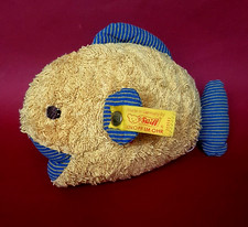STEIFF Vintage Frottee Fisch GOLDFISCH mit Quietsche Greifling TOP