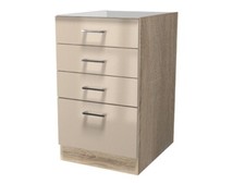 Schubkastenschrank ohne Arbeitsplatte - 50 cm breit - Kaschmir Glanz Sonoma Eich