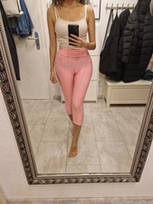 Leggings Sporthose Damen Gebraucht  Gr M pink Strech Kurze Hose