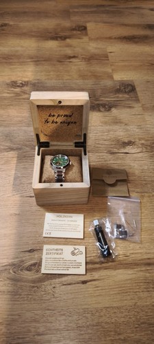 Holzkern uhr colorburst - uhr,