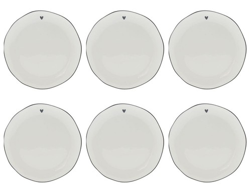 6er set dessertteller heart - 6er,