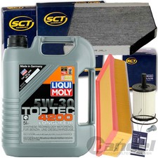 FILTERSET SATZ+LIQUI MOLY 5W30 ÖL 2.0 TDI für AUDI A4 B8 A5 Q5 8R 120-170 PS