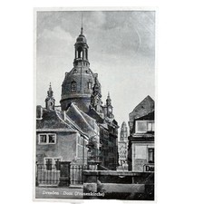 Postkarte AK Dresden Dom Frauenkirche Gelaufen 1941