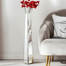 Bodenvase Groß Silber Deko