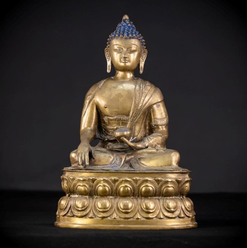 Guatama buddha bronzeskulptur - guatama,