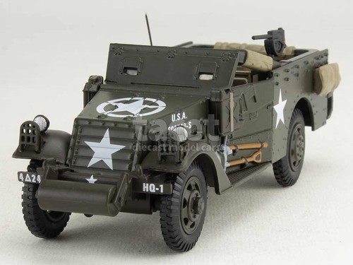 White scout car army - white, us