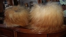 ECHT FUCHS PELZ  MANSCHETTEN  ROTFUCHS FELL FARBE : ORIGINAL EINHEITSGRÖßE