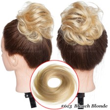 REMY Haarknoten 100% ECHTHAAR Dutt Bun Gewellt  Scrunchie Haarteil Clip In Zopf